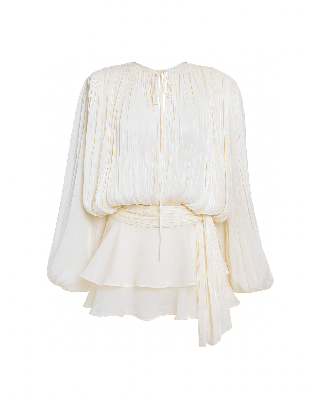 Chiffon-Set mit Rüschenrock und Bindebluse