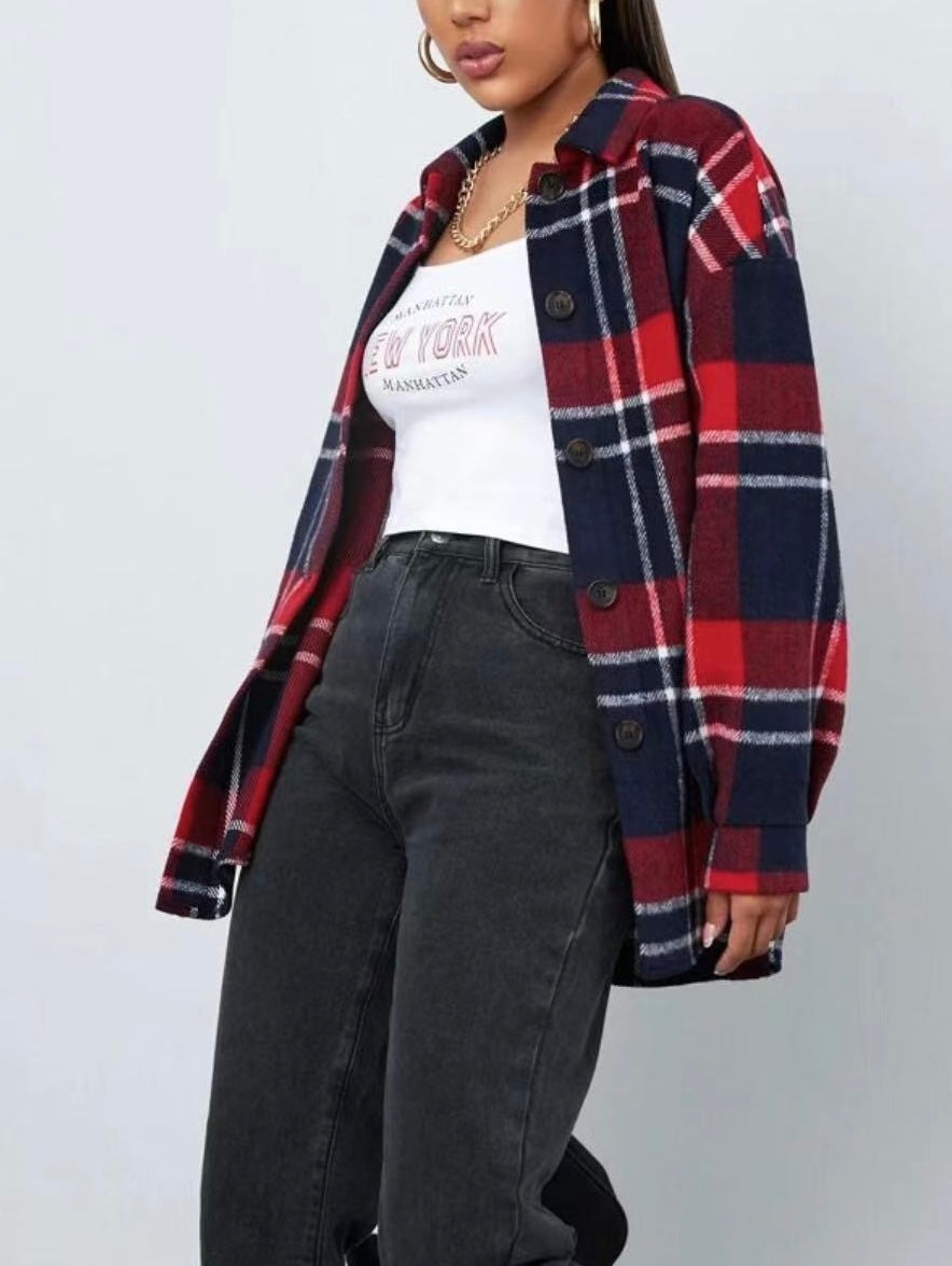 Casual Checked Overshirt – Lässiger Karo-Look
