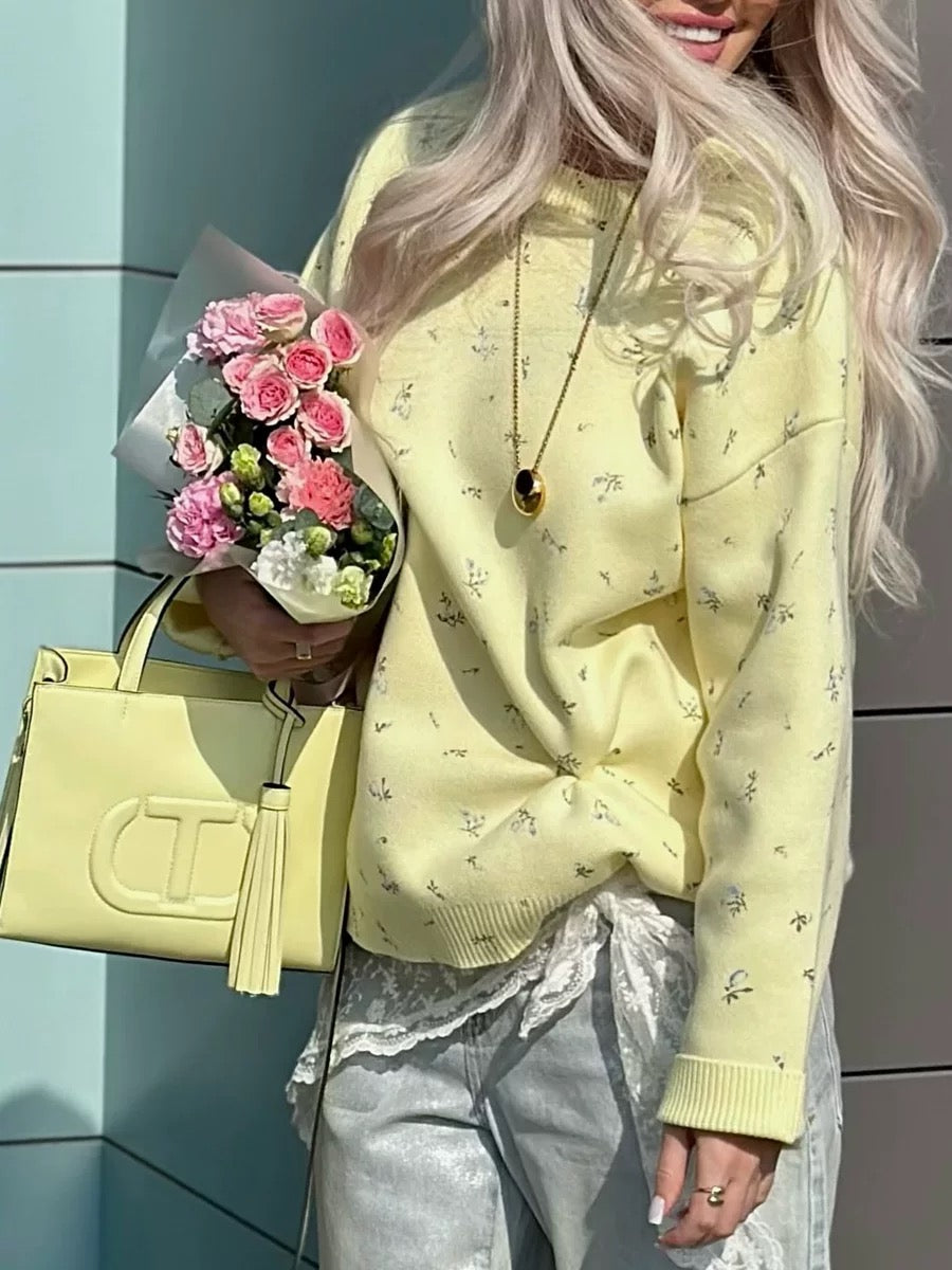 „Lemon Blossom“ – Zarter Frühlingspullover