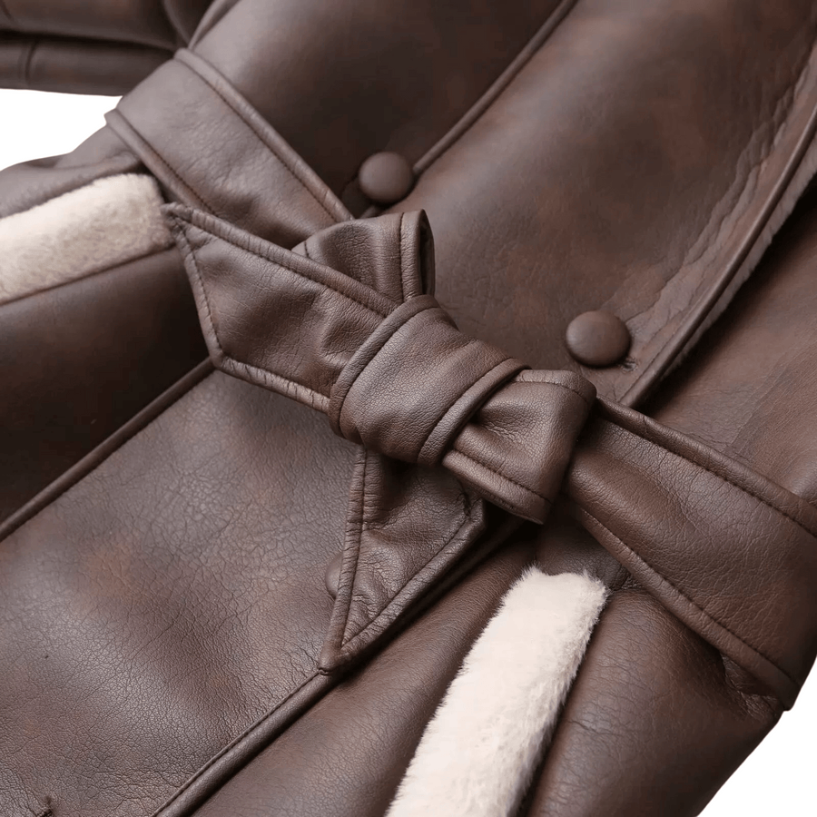 Brown Cozy Shearling Coat
