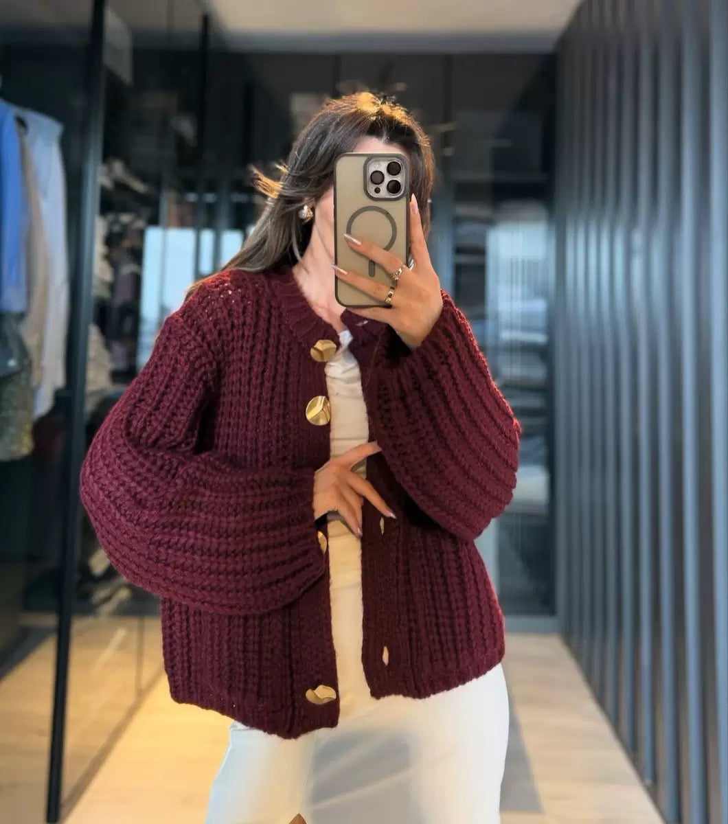 Trendiger Kurz-Strickpullover