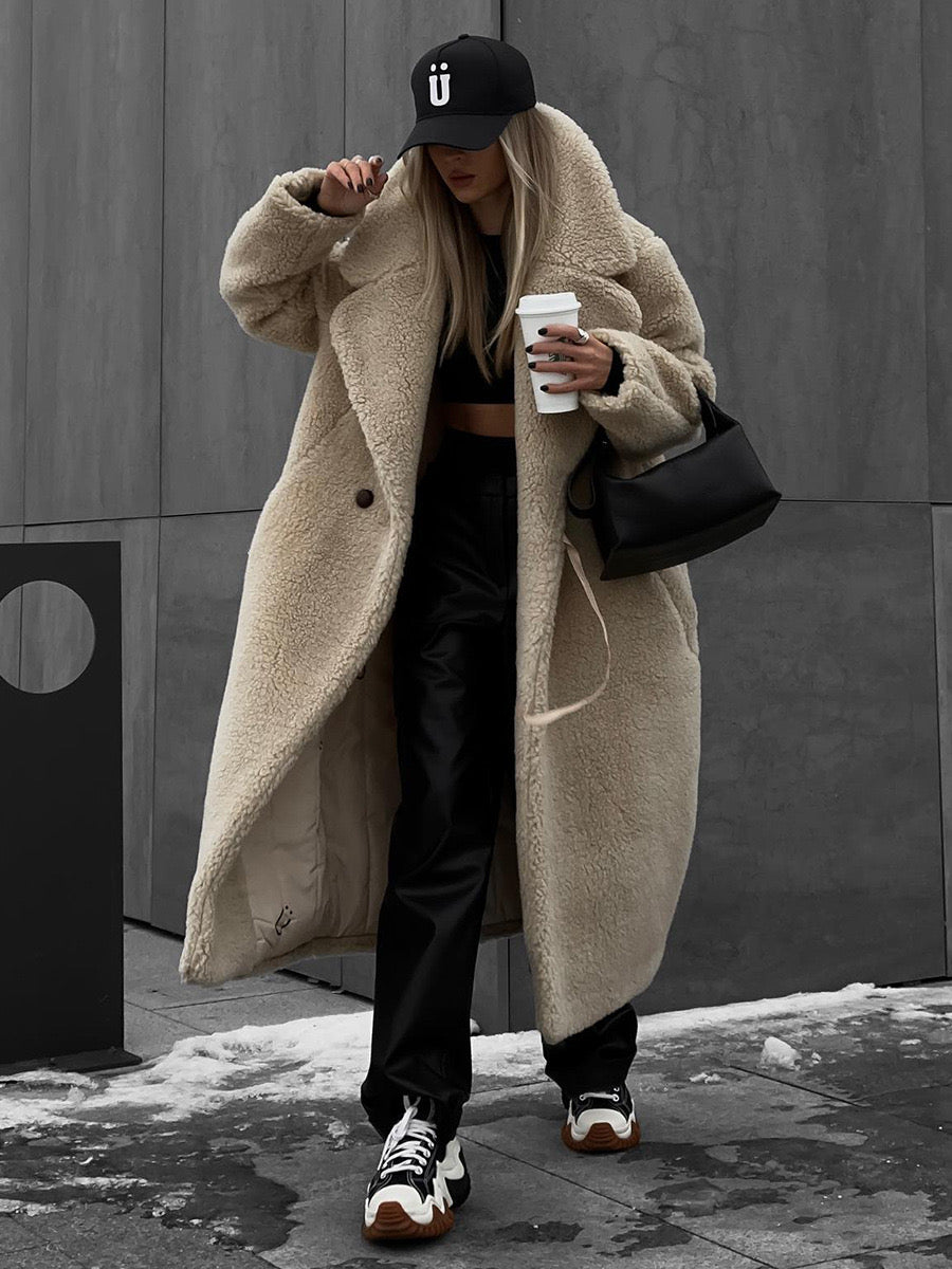 Long Teddy Jacket – Trendiger Oversized-Look