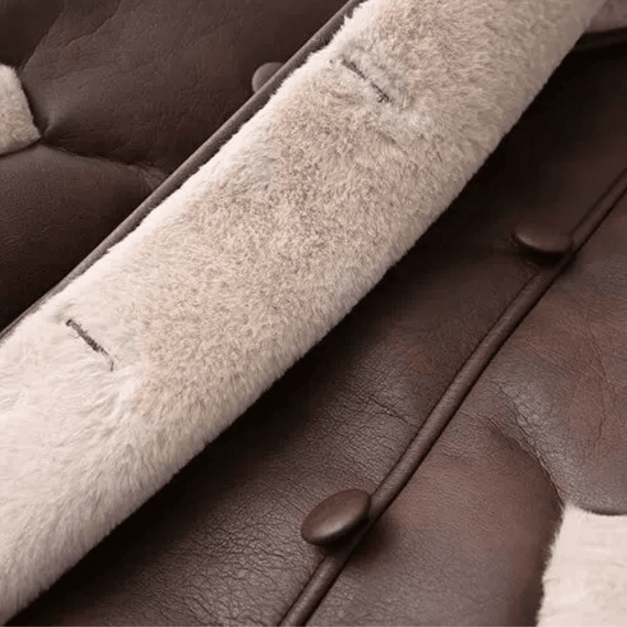 Brown Cozy Shearling Coat