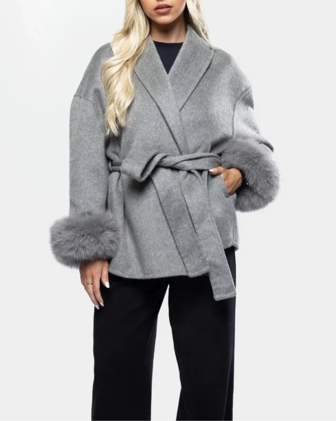 Sophia Belted Coat - Jacke