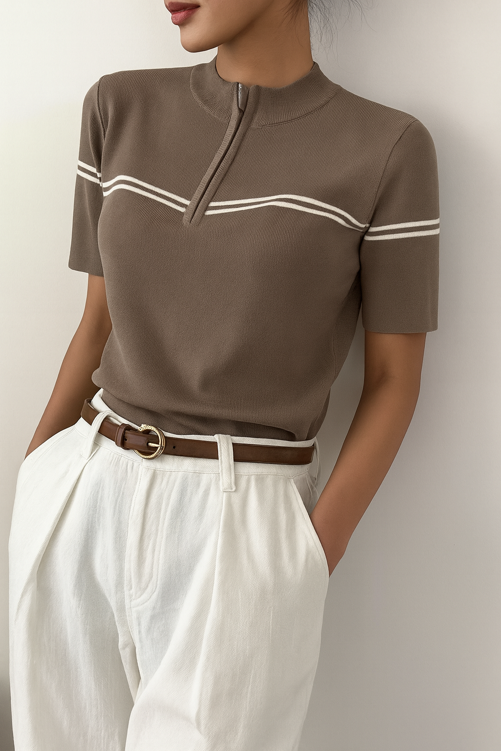 Minimalistisches T-Shirt im Vintage-Look”
