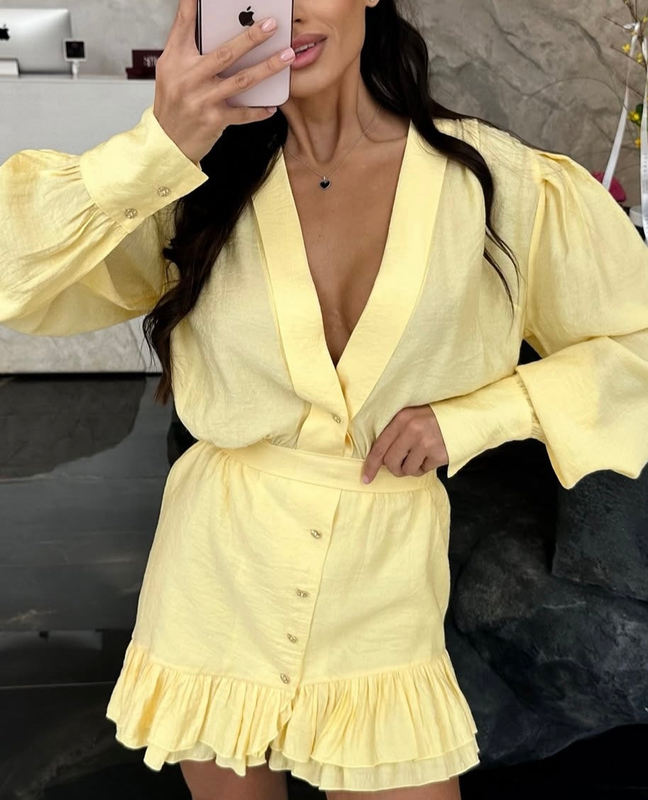 Boho-Chic Kleid mit Bindegürtel