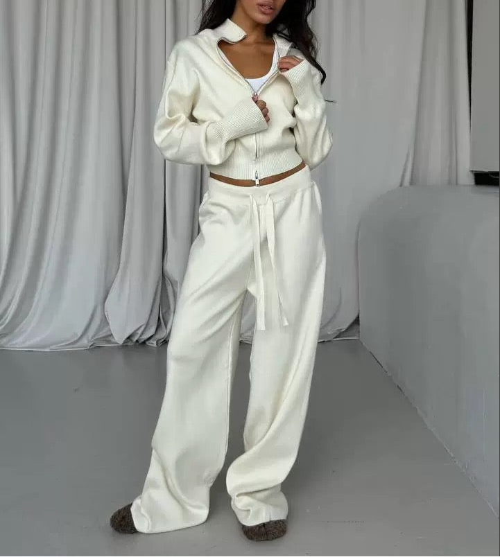 Cozy Chic Damen Set – Zip Hoodie & Hose