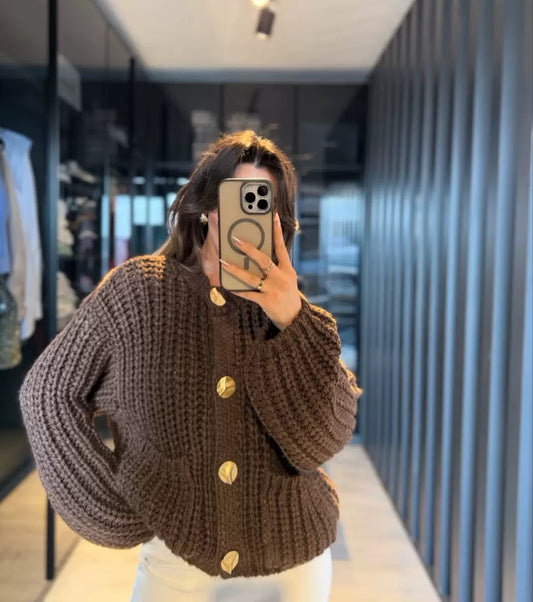 Trendiger Kurz-Strickpullover