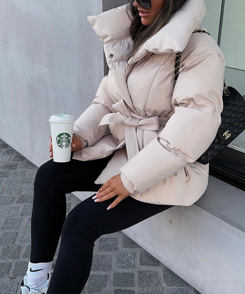 Damen Übergangsjacke „Soft Belt“ – Modern & figurbetont