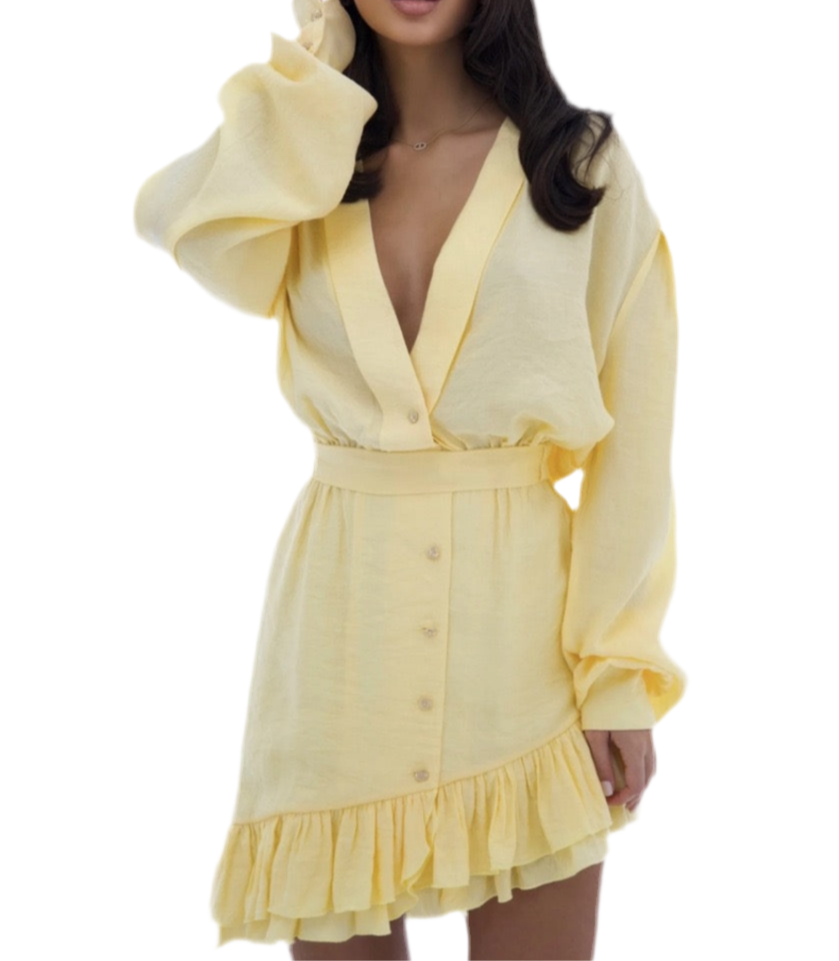 Boho-Chic Kleid mit Bindegürtel