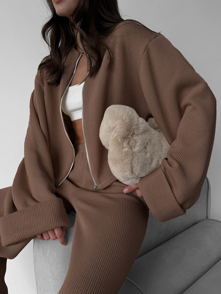 Soft Touch Lounge Set – Jacke & Hose