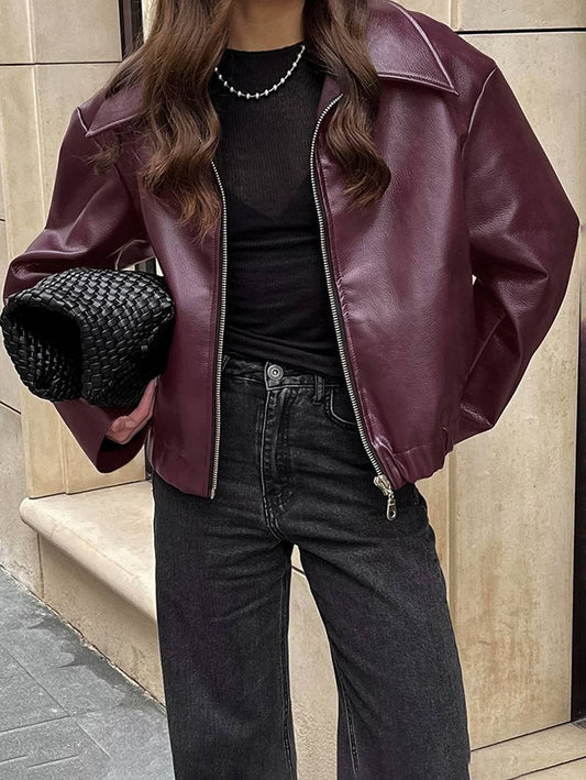 Bikerjacke in Oversized-Passform