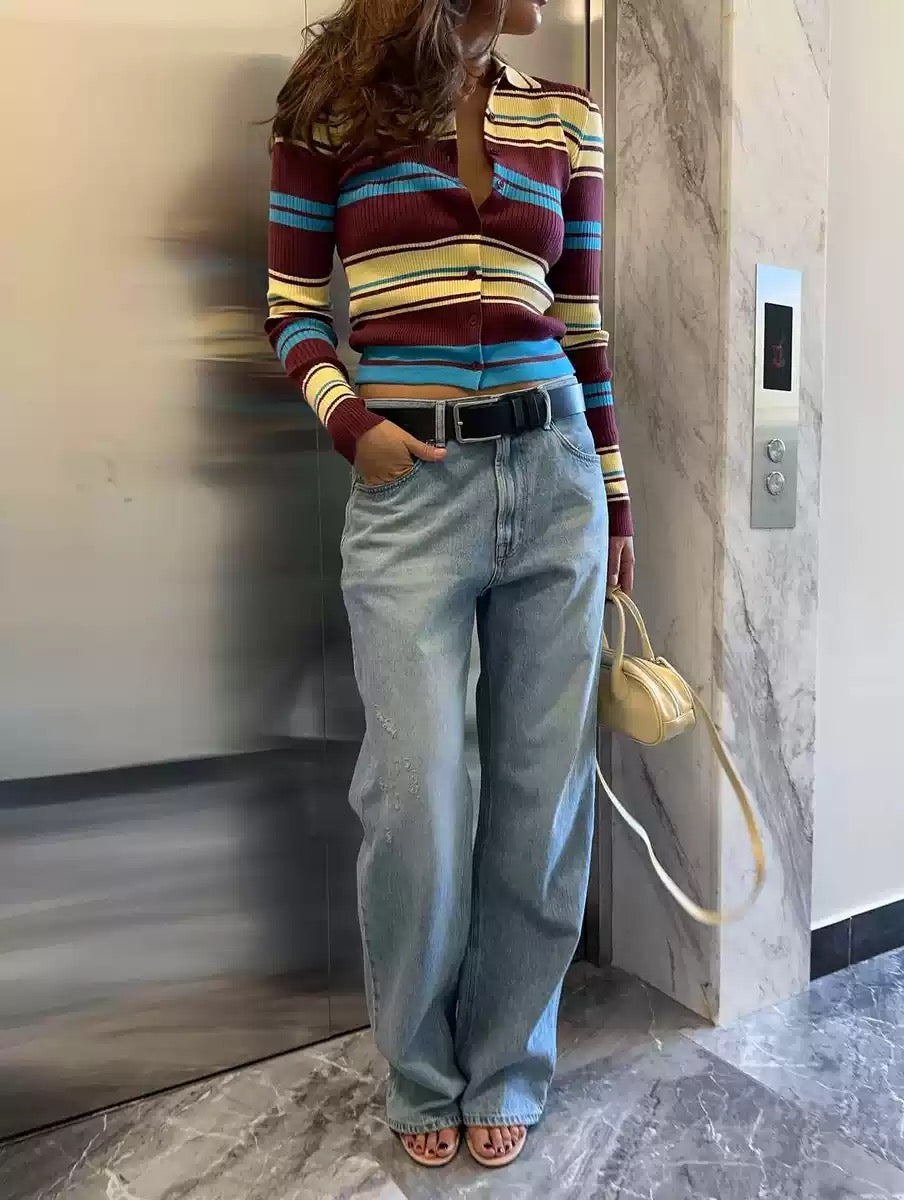 Herbsttöne in Streifenoptik