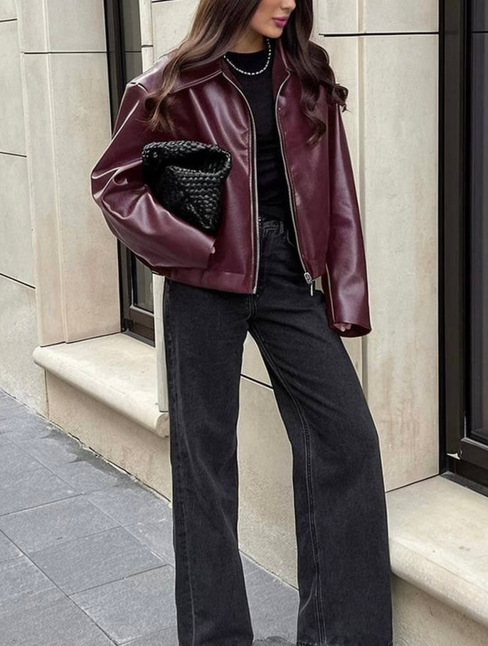 Bikerjacke in Oversized-Passform