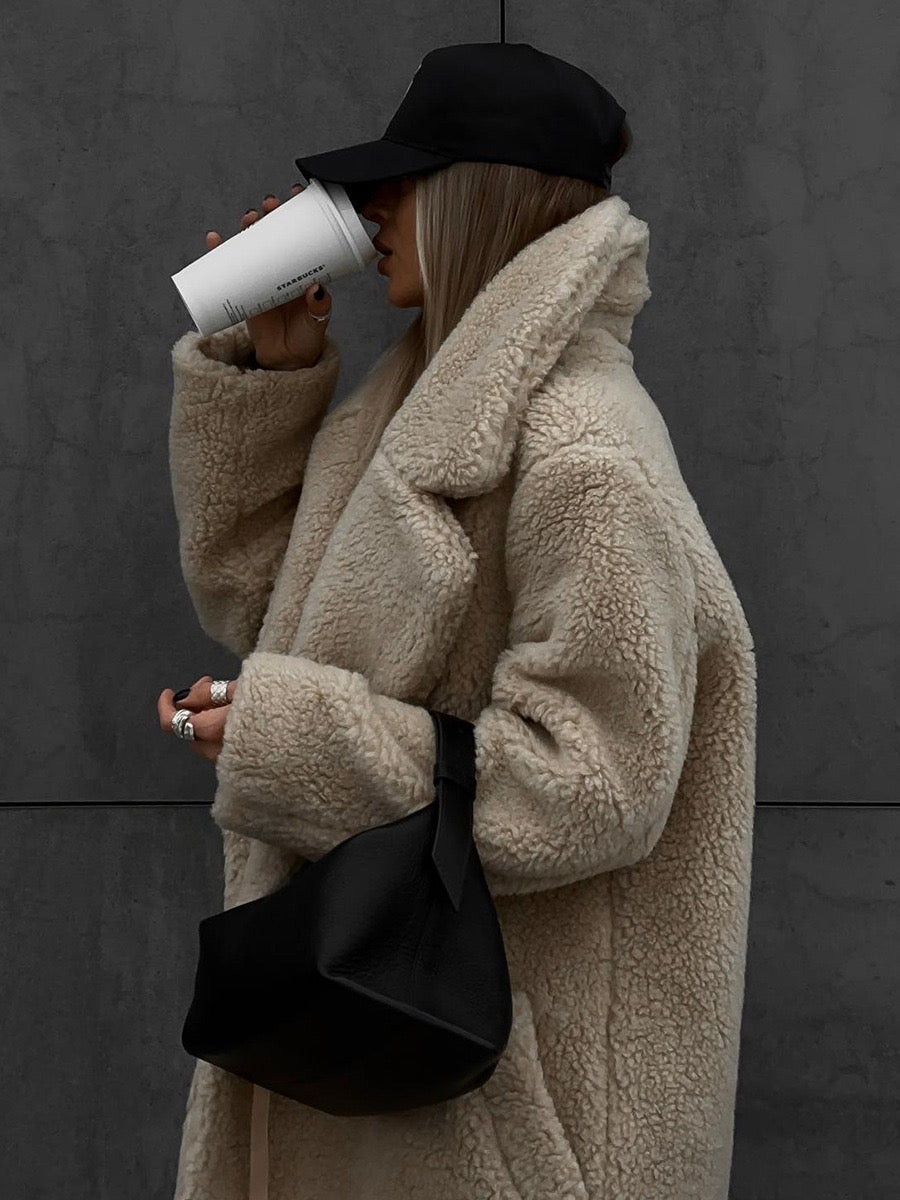 Long Teddy Jacket – Trendiger Oversized-Look
