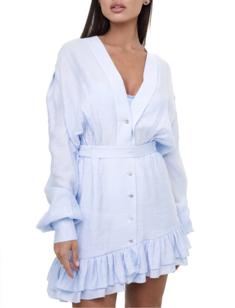 Boho-Chic Kleid mit Bindegürtel