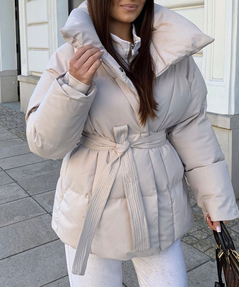 Damen Übergangsjacke „Soft Belt“ – Modern & figurbetont