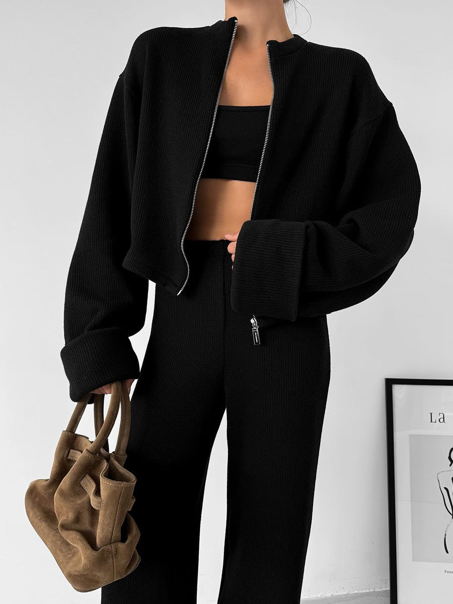 Soft Touch Lounge Set – Jacke & Hose