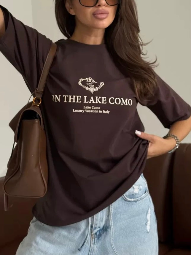 „Italian Dream“ – Baumwollshirt mit Statement-Print
