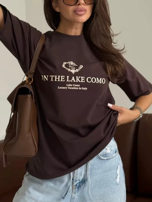 „Italian Dream“ – Baumwollshirt mit Statement-Print