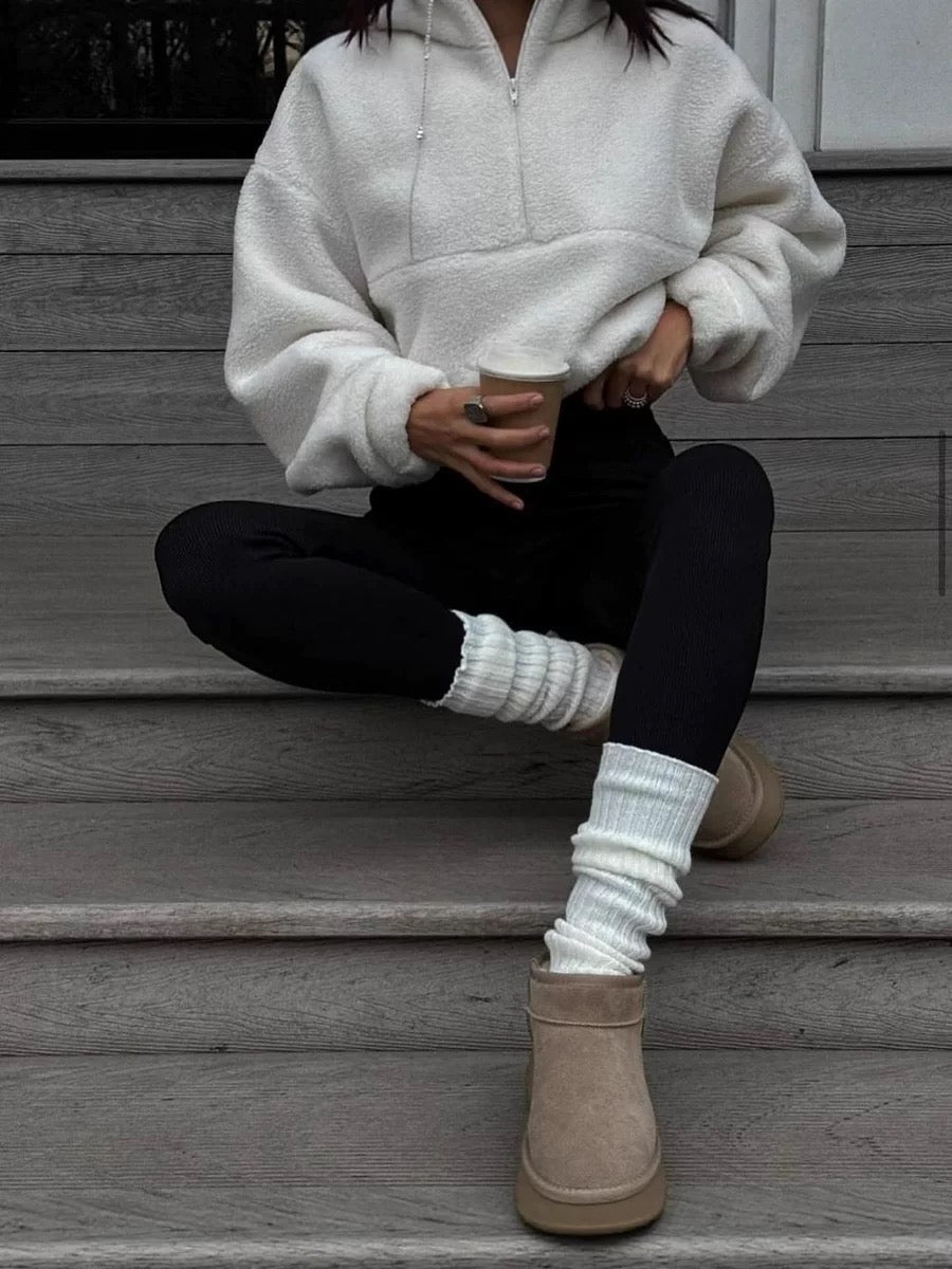 Oversized Sherpa Sweater – Minimal Look