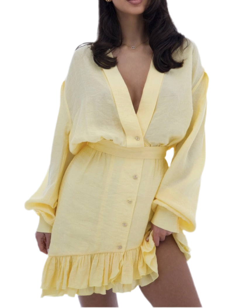 Boho-Chic Kleid mit Bindegürtel