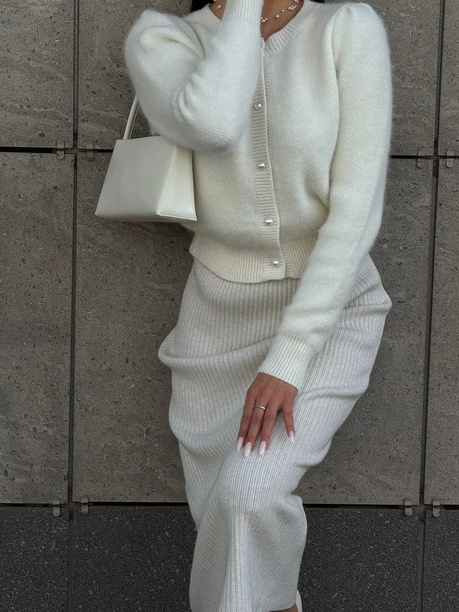 Damen Strickjacke mit Knopfleiste – Weicher Strickpullover für Herbst & Winter