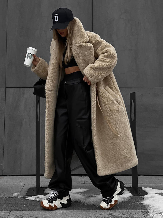 Long Teddy Jacket – Trendiger Oversized-Look