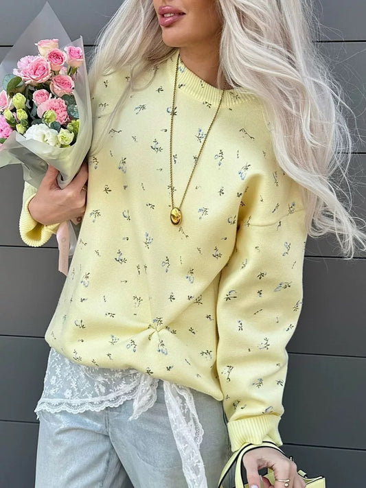 „Lemon Blossom“ – Zarter Frühlingspullover