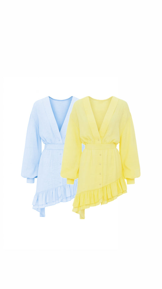 Boho-Chic Kleid mit Bindegürtel