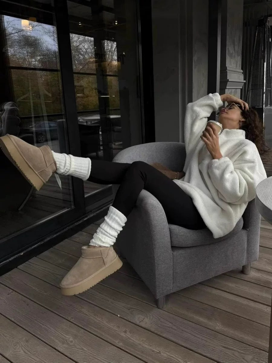 Oversized Sherpa Sweater – Minimal Look