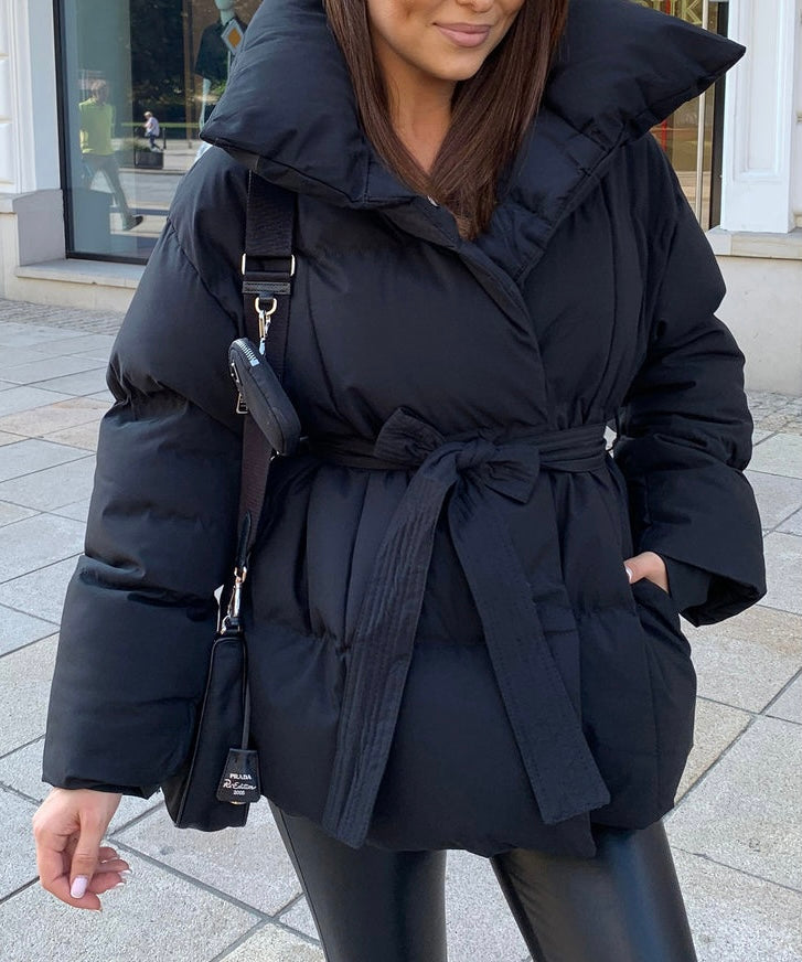 Damen Übergangsjacke „Soft Belt“ – Modern & figurbetont